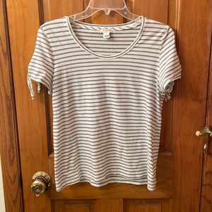 J. Crew Cold Shoulder Striped Top Size S